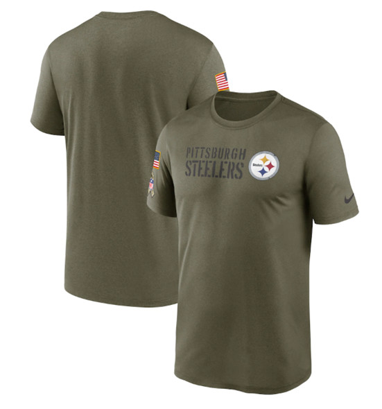 Men's Pittsburgh Steelers 2022 Olive Salute to Service Legend Team T-Shirt